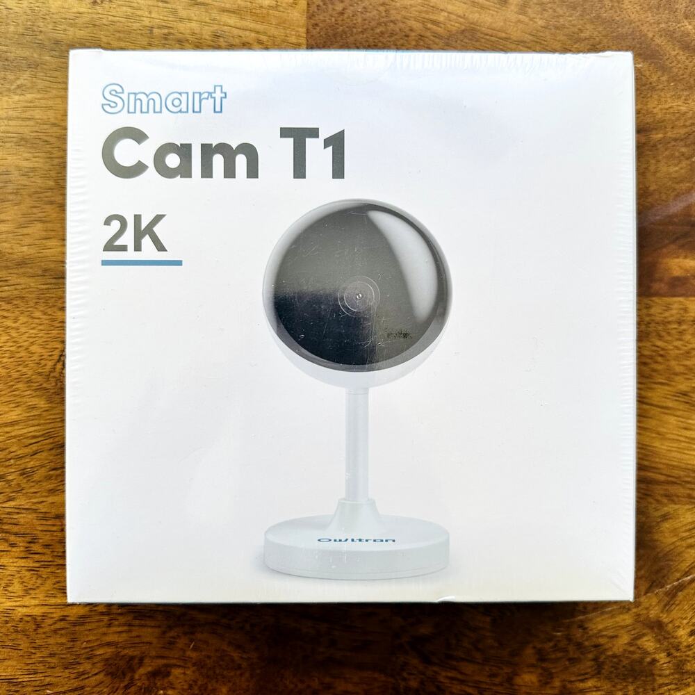 Owltron Smart Cam T1 2K Wired Indoor Security Camera White Smartphone Connect